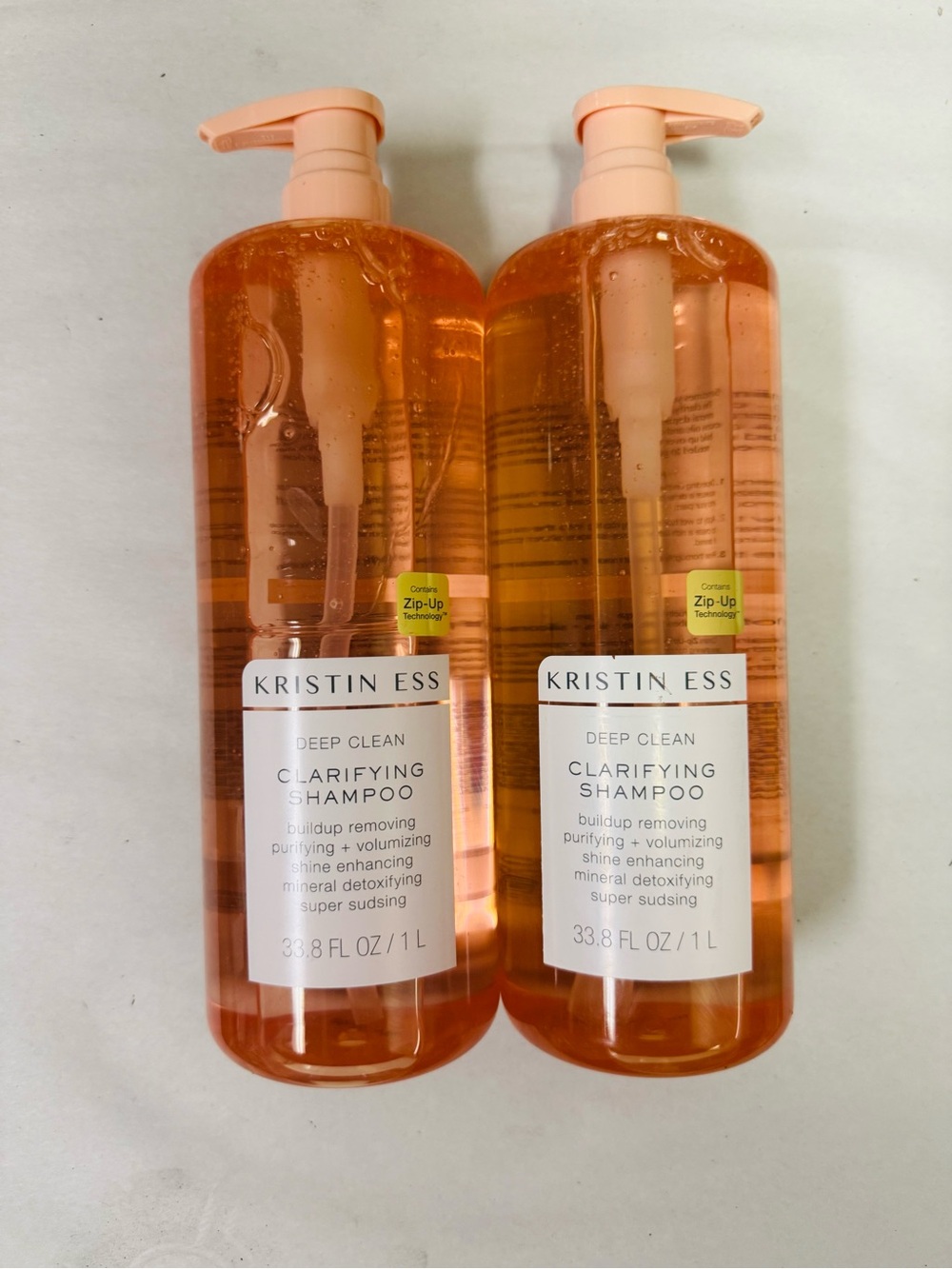 2 bottles of Kristin Ess Deep Clean Clarifying Shampoo